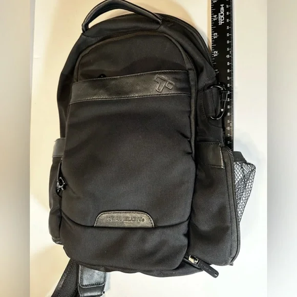 $110 EUC Black Travelon UNISEX Anti Theft Classic Plus Sling Backpack Bag UNISEX - Picture 6 of 13